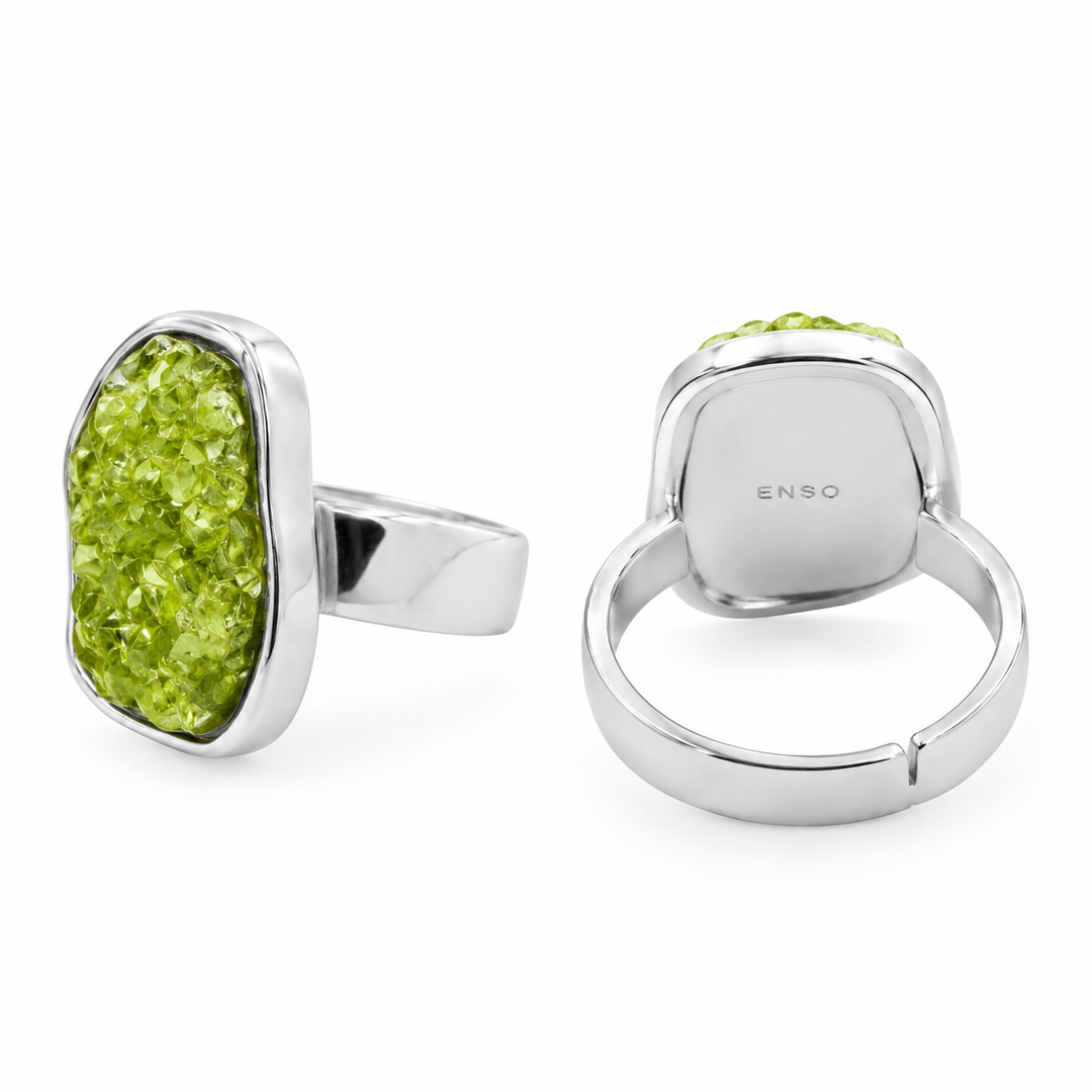 Ensemble bague olive ajustable