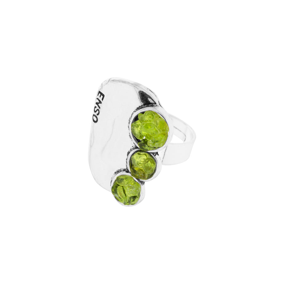 Anillo adaptable con olivina
