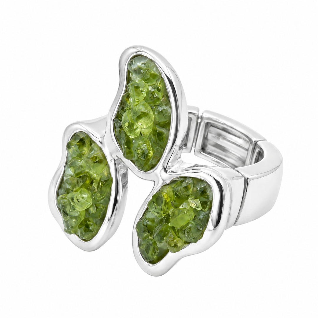 Anel elástico peridoto III folhas