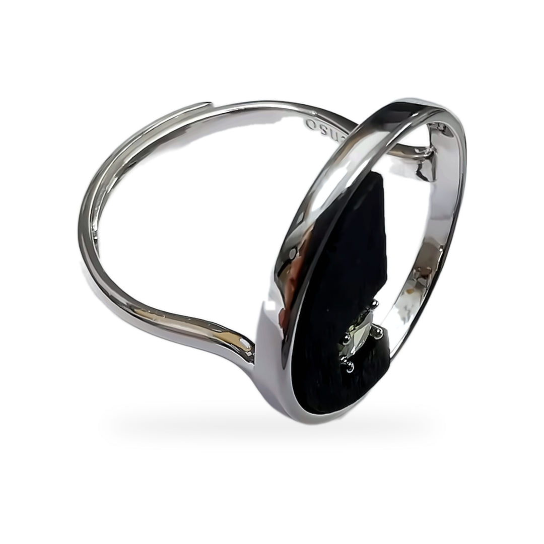 Olivin-Silberring-Set