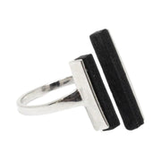 Sterling silver ring with palm wood