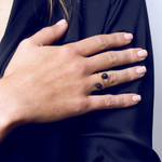 Load image into Gallery viewer, Gold plated steel ring washes two balls
