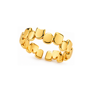 Bague en acier plaqué or ajustable
