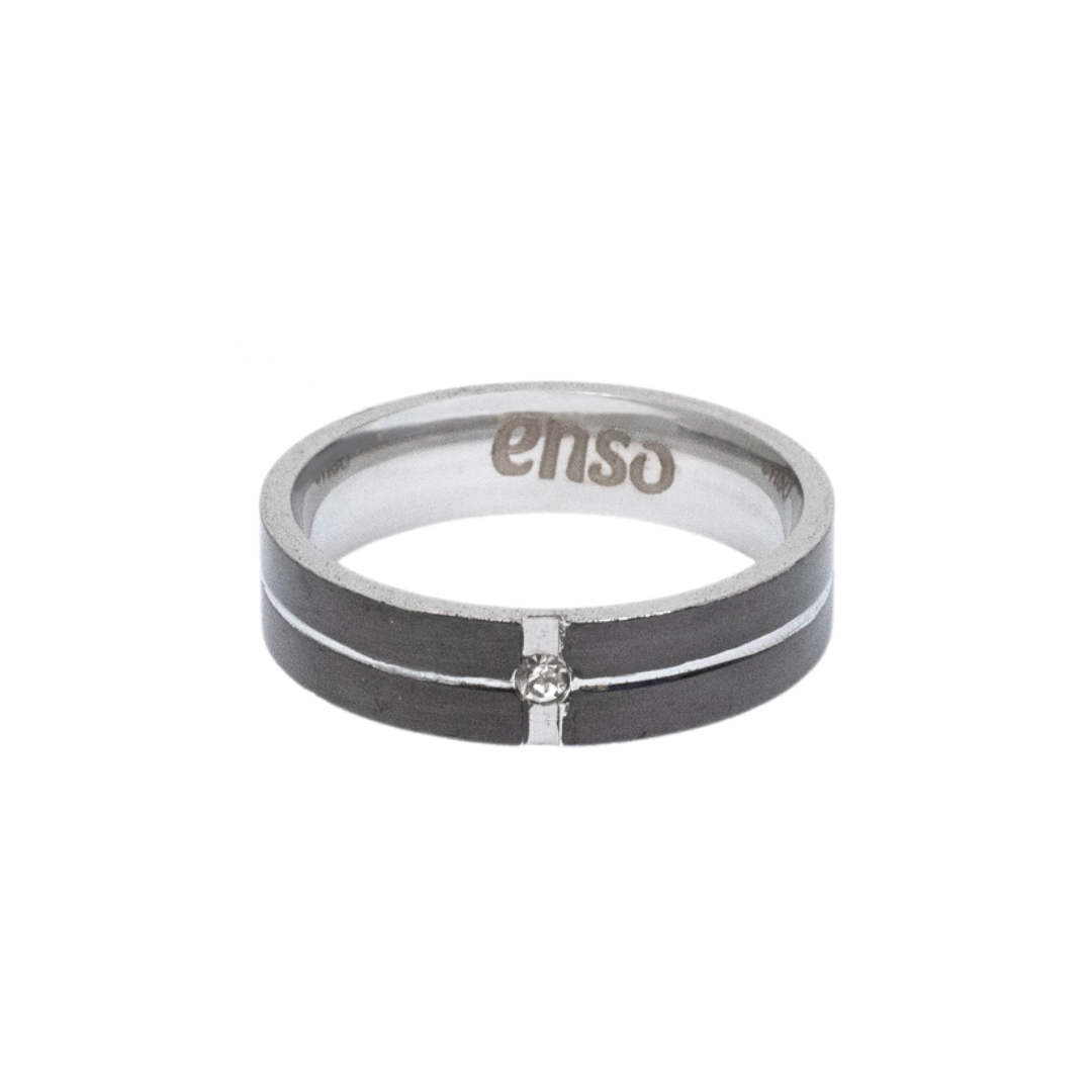 Steel and CZ ring