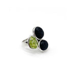 Load image into Gallery viewer,  Anillo lava y olivina
