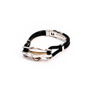 Brazalete caucho y acero 22 cm