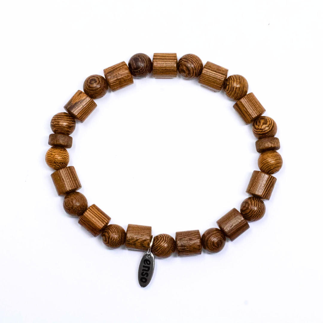 Men's palm tree wood bracelet