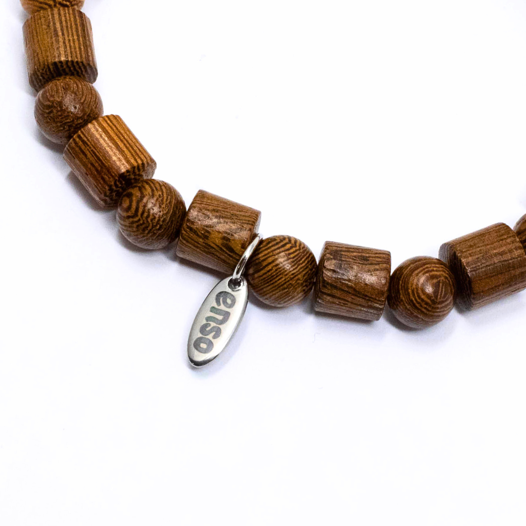 Men's palm tree wood bracelet
