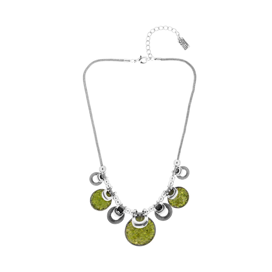 Collar con chips de olivina