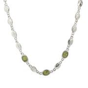 Pendant with peridot chips