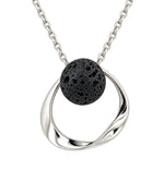 Load image into Gallery viewer, Colgante plata lava oval
