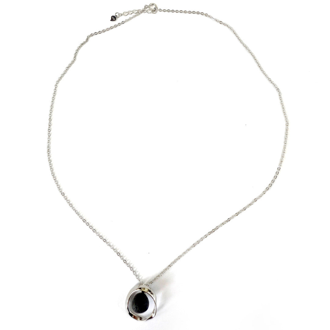 Colgante plata lava oval