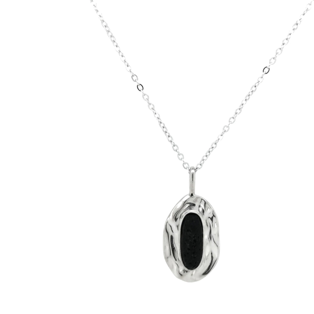 Colgante Órbita de plata con lava volcánica