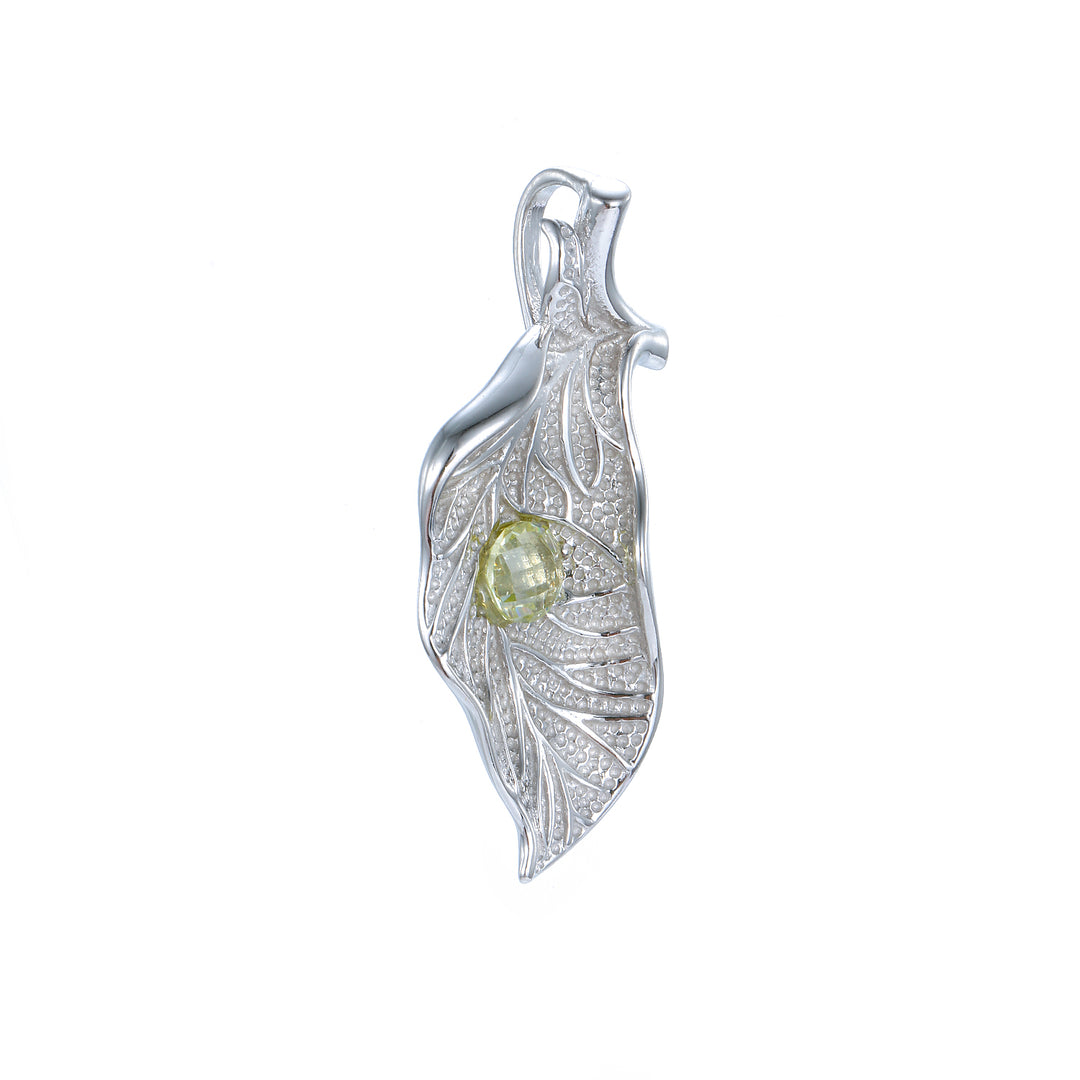 Colgante de plata y olivina