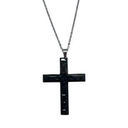 Colgante de acero con cruz egipcia para hombre