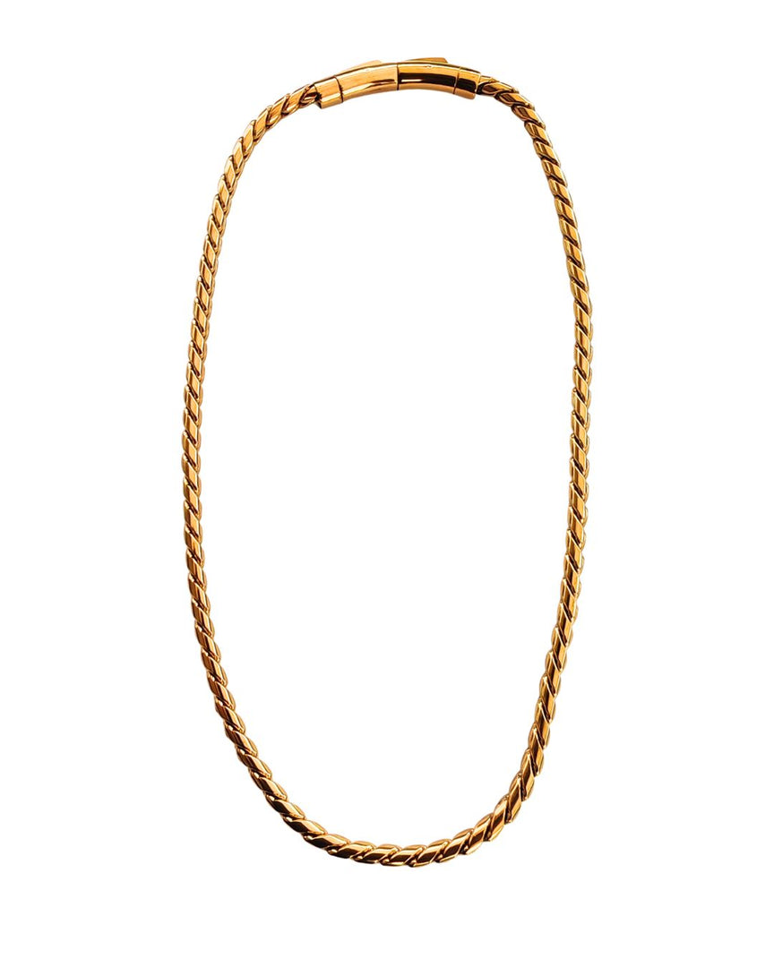 Colgante acero baño de oro