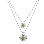 Load image into Gallery viewer,  Colgante doble olivina
