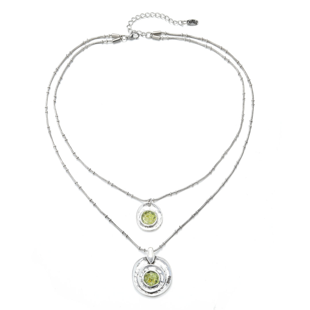  Colgante doble olivina