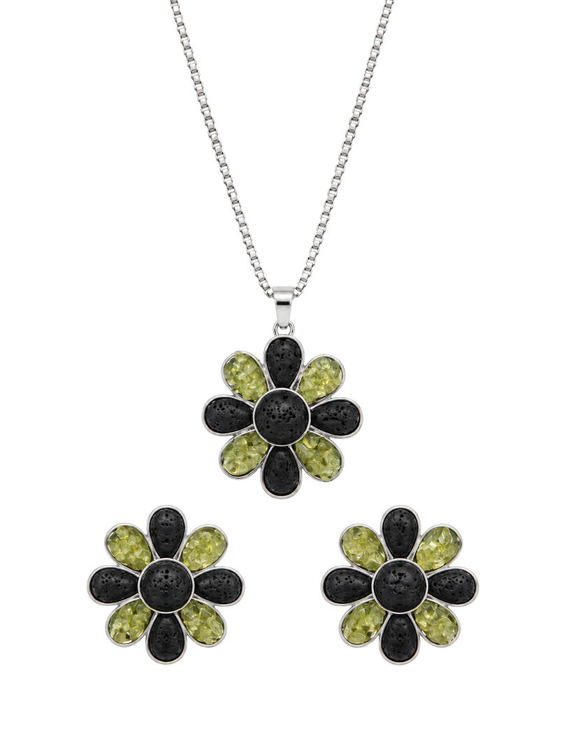 Collar Floresta olivina y lava