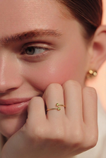 Load image into Gallery viewer, Peridot gold plated steel bath ring
