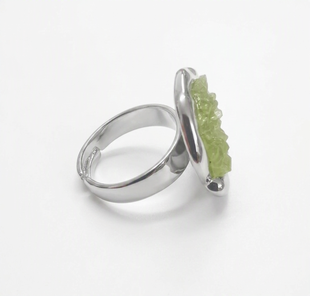 Peridot zamak ring adaptable round p