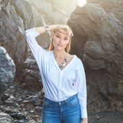 Pulsera zamak rectángulo lava