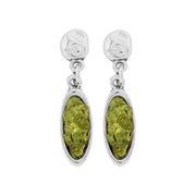Hypoallergenic metal earrings with peridot