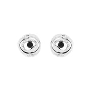 Pendientes de círculo con bola de lava volcánica
