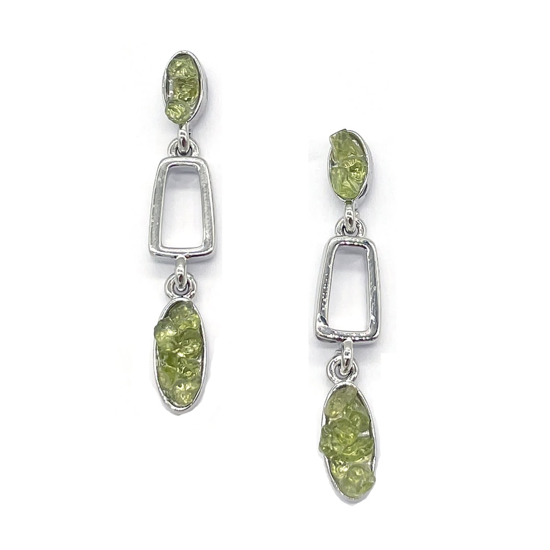 Pendiente olivina doble rectangulo