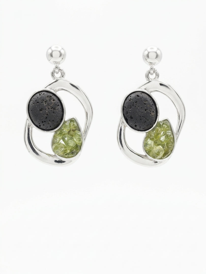 Pendientes Fusión lava y olivina