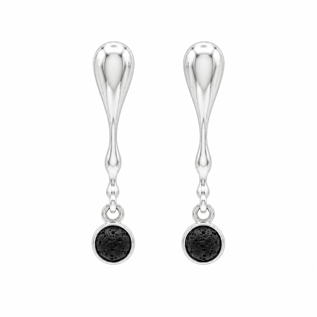 Pendientes Gota lava