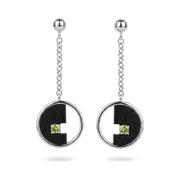Sterling silver earrings with set peridot