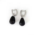 Load image into Gallery viewer, Pendiente plata gota lava
