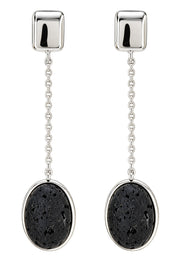 Pendiente lava plata duo