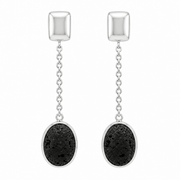 Orecchino Duo lava argento