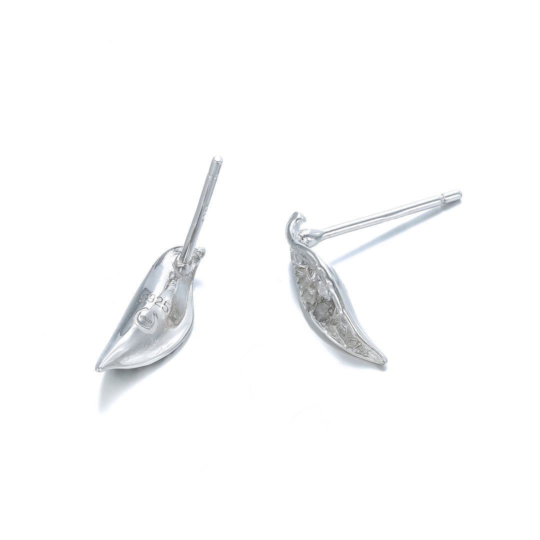 Pendiente de plata y olivina 14 mm