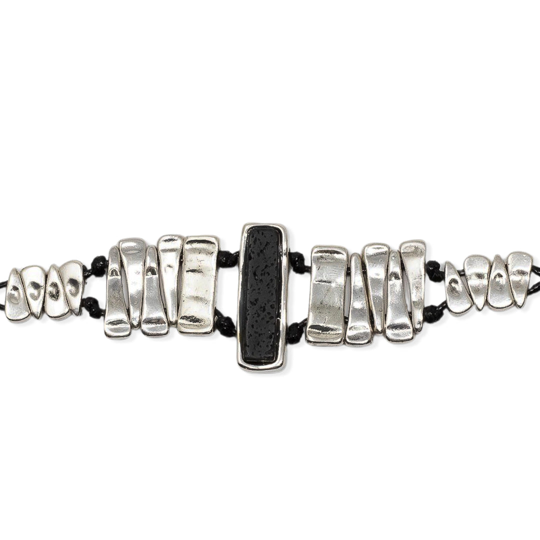 Pulsera zamak rectángulo lava