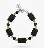 Load image into Gallery viewer, Pulsera con piedras de lava y olivina
