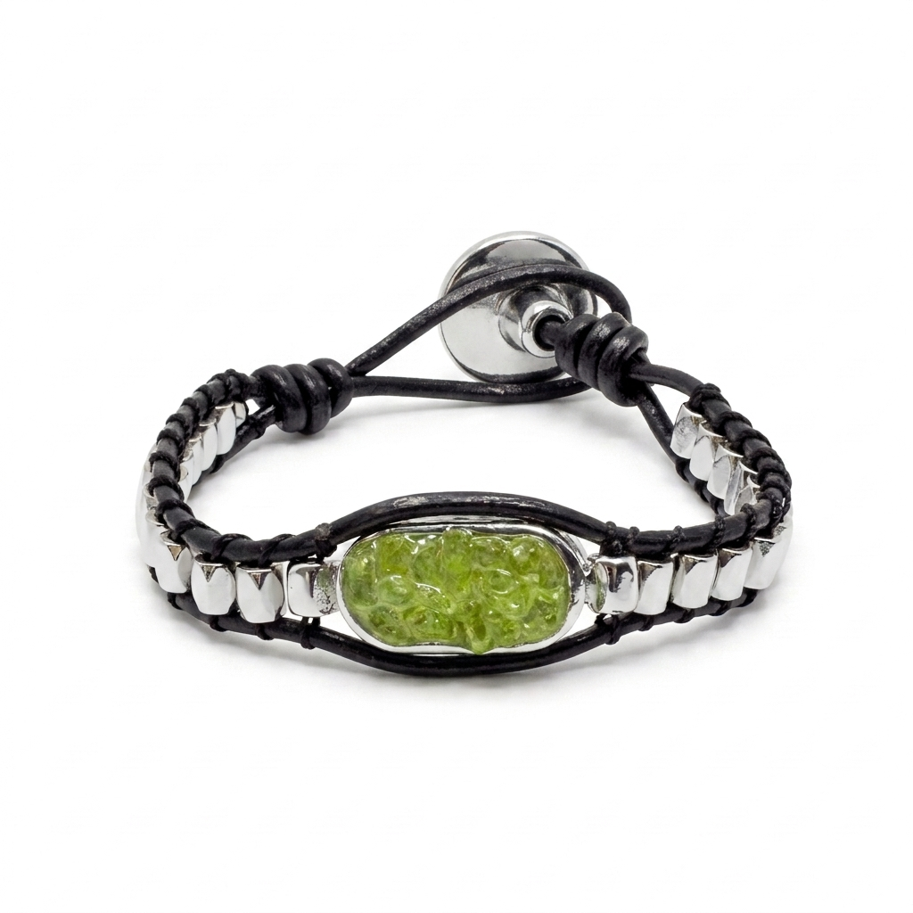 Pulsera de olivina Montaña Roja