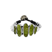 Zamak and peridot bracelet