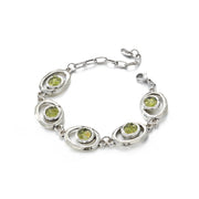 Peridot oval bracelet