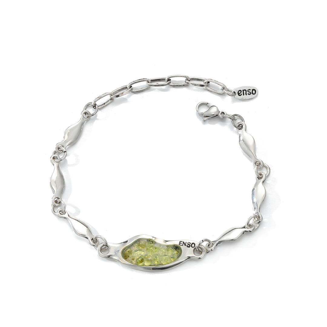 Pulsera de olivina, detalle
