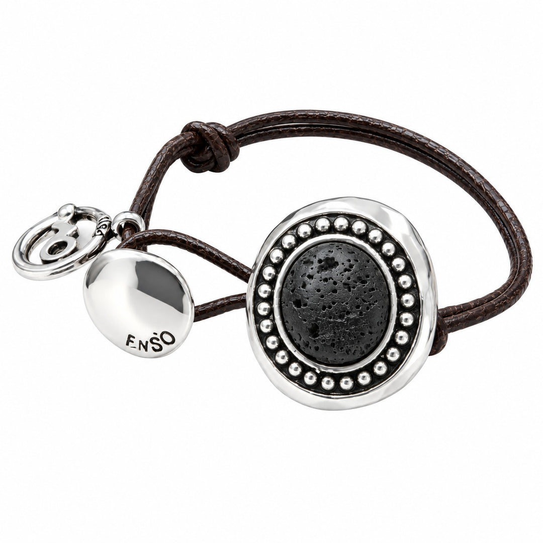 Pulsera lava y cuero