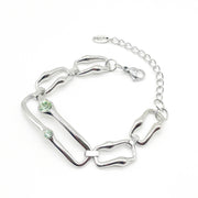 Peridot link bracelet