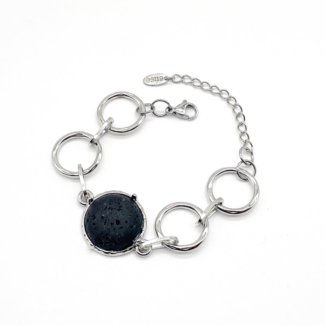 Pulsera de círculos de lava