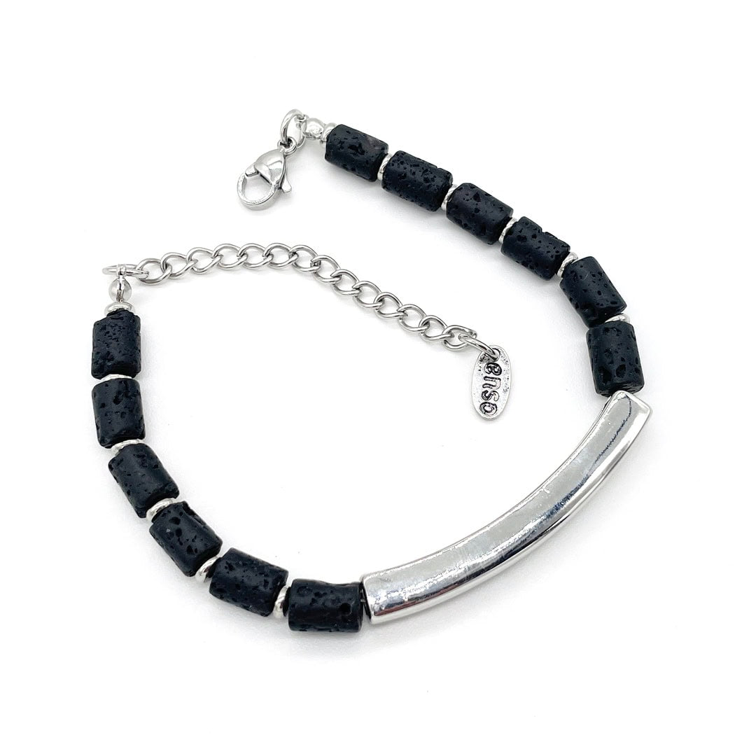 Pulsera de lava cilindros