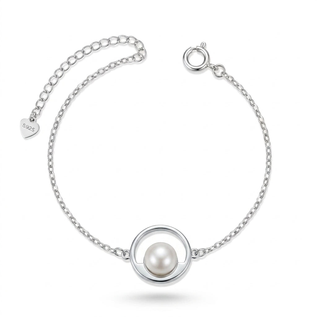 Silver Bracelet with Pearl
