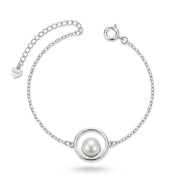 Pulsera de plata con perla