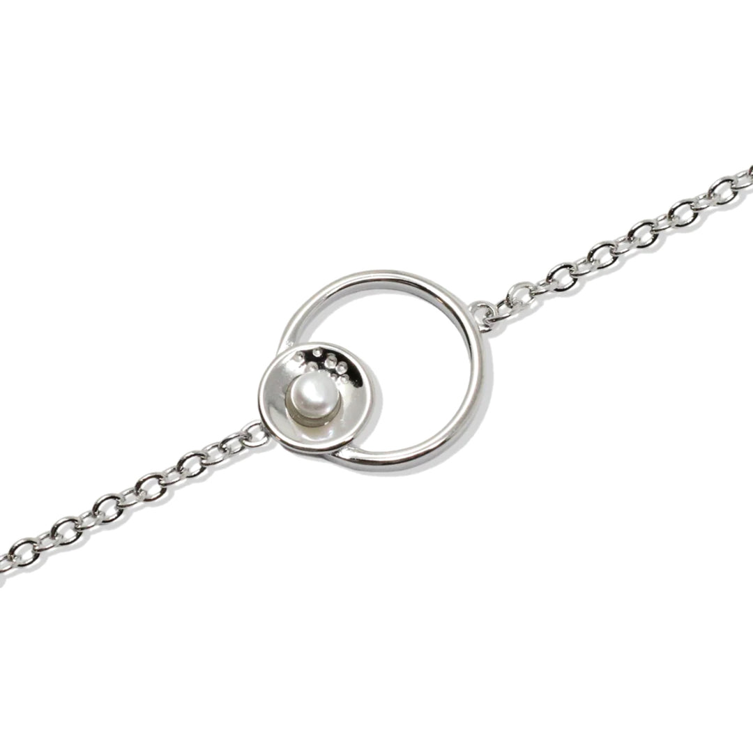 Pulsera de plata con perla