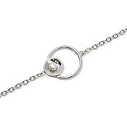 Pulsera de plata con perla